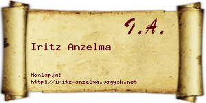 Iritz Anzelma névjegykártya